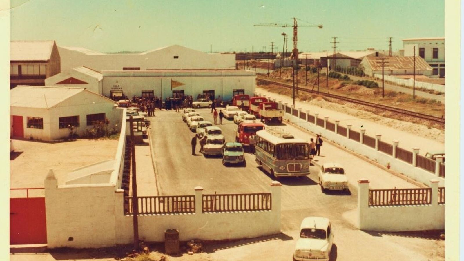 Imagen de la pista  situada en el polígono exterior de Zona Franca, donde se hacían las prácticas para examinarse  del carnet de conducir.