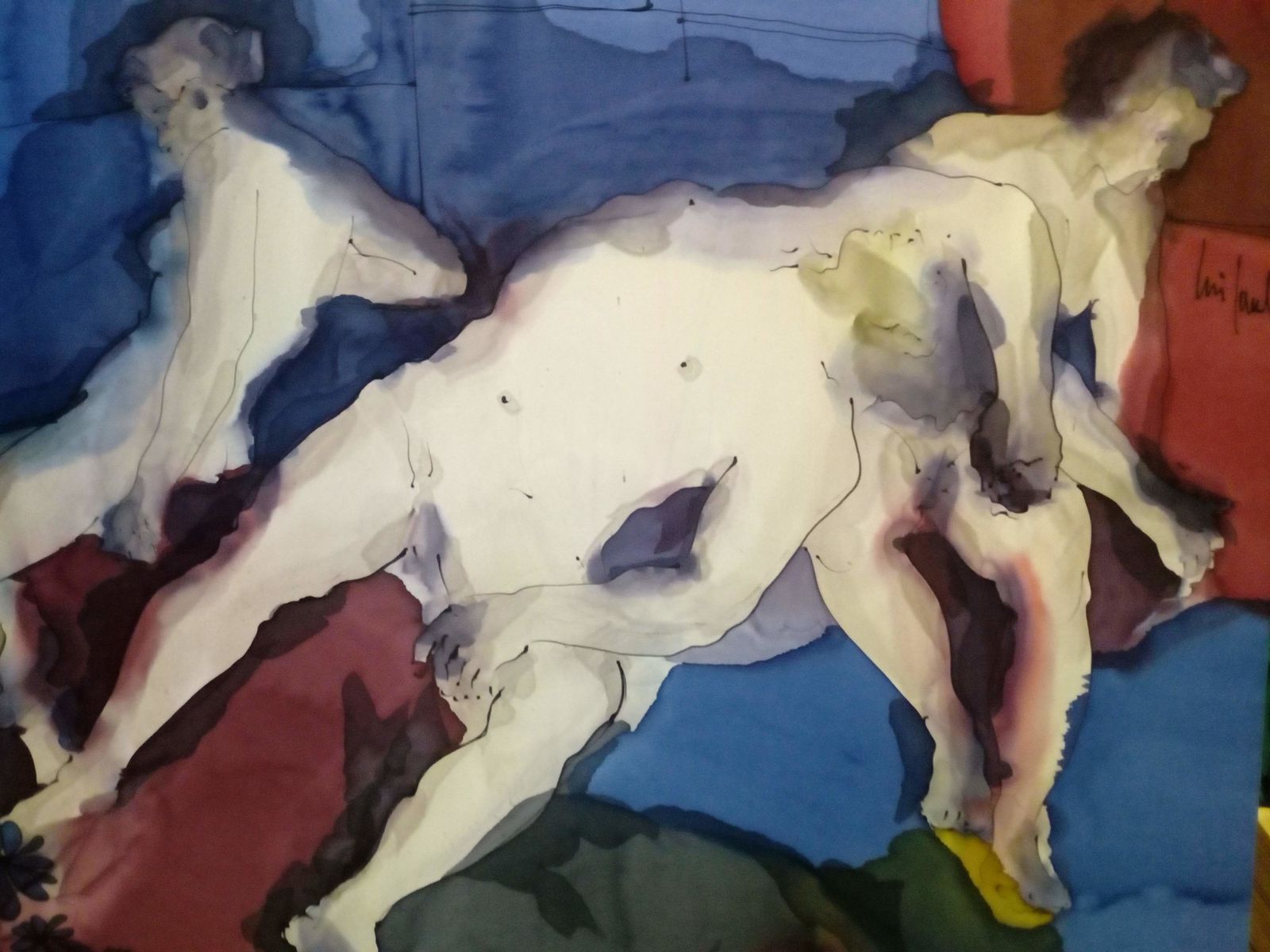 La obra 'Medicina gaditana', que Luis Gonzalo donará junto a 170 dibujos más a la Academia de Medicina.