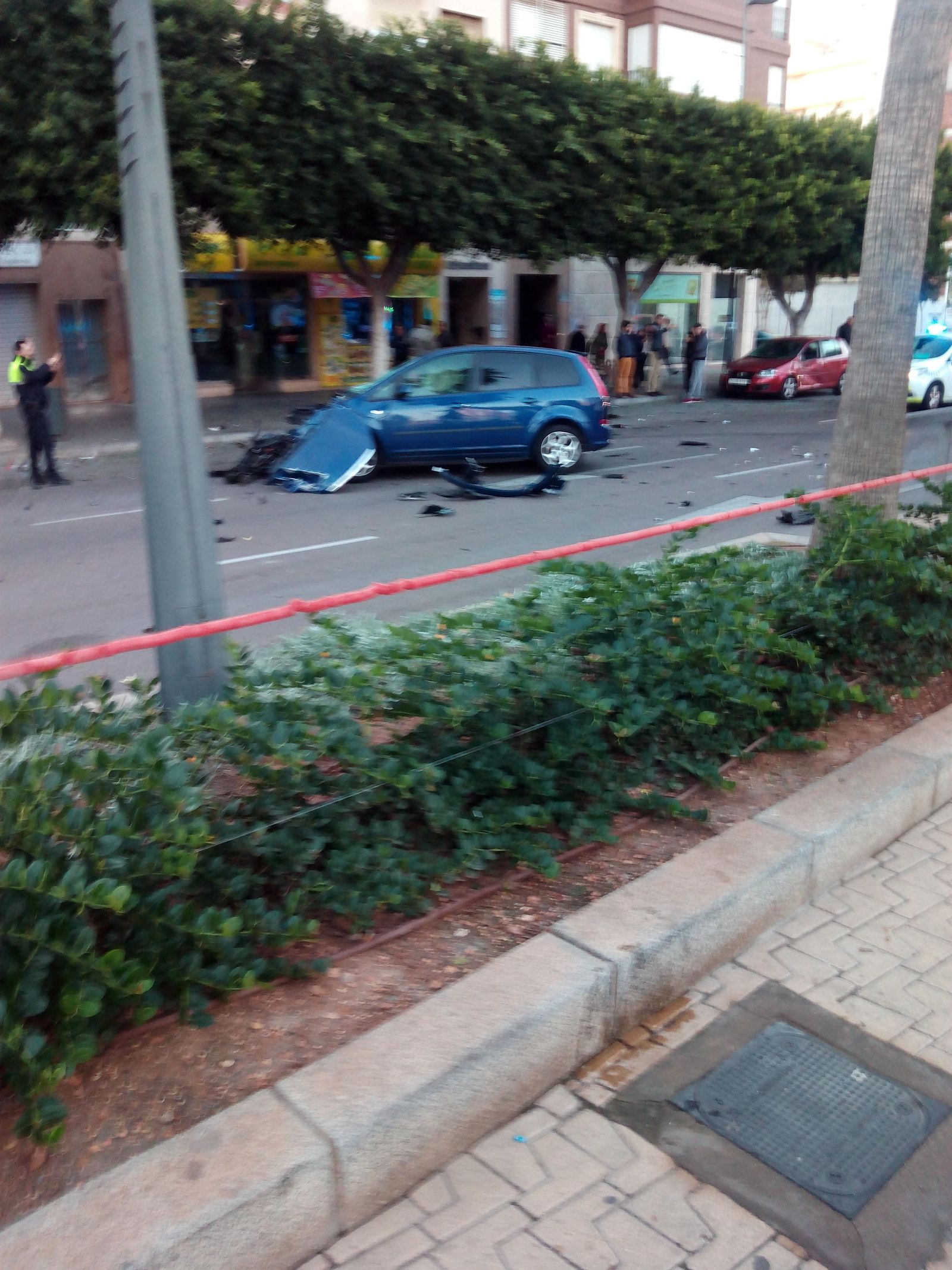 Vehículo en el que iba la mujer.