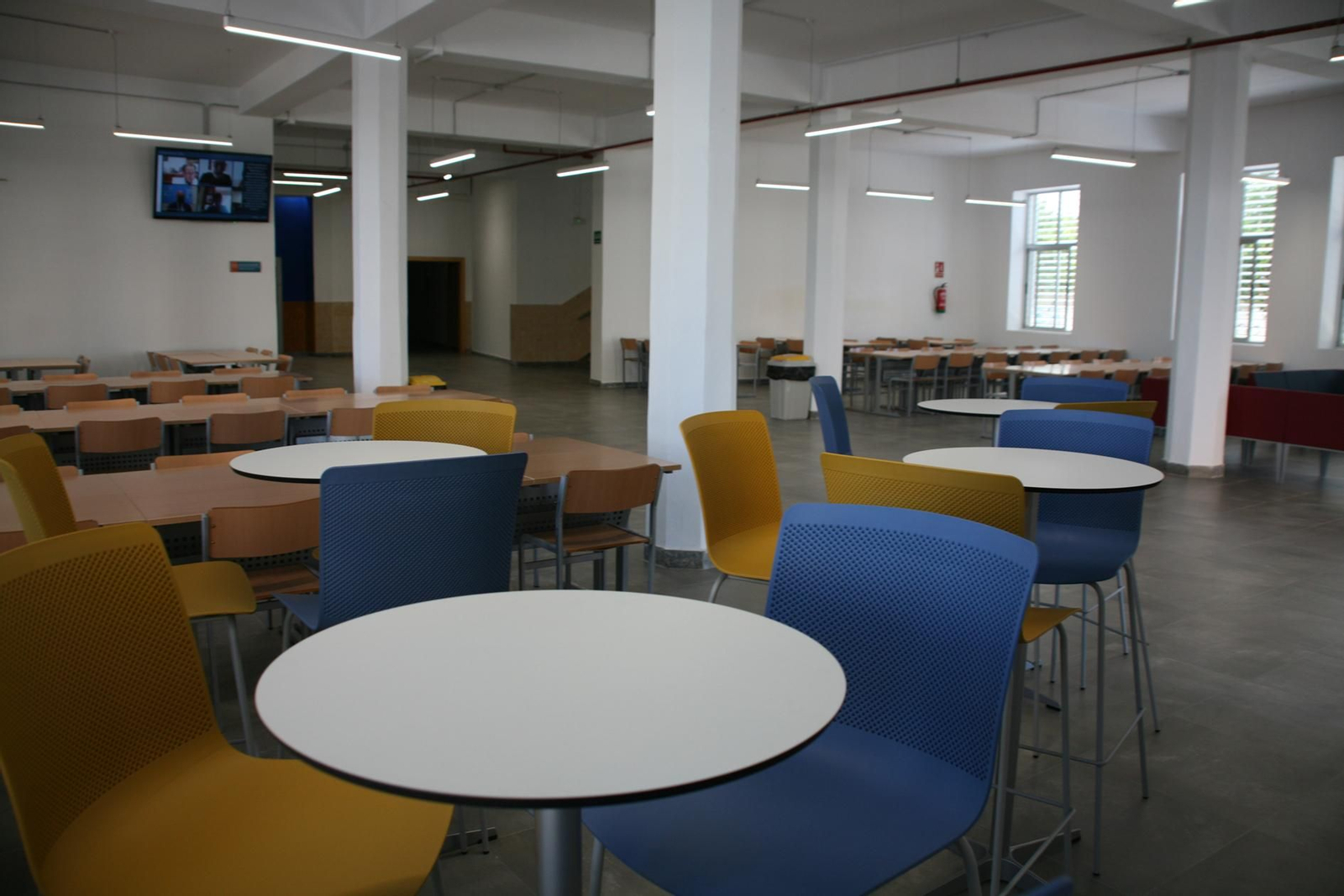 Uno de los salones de la Casa del Estudiante de la UCA, en la primera planta del aulario de Simón Bolívar.