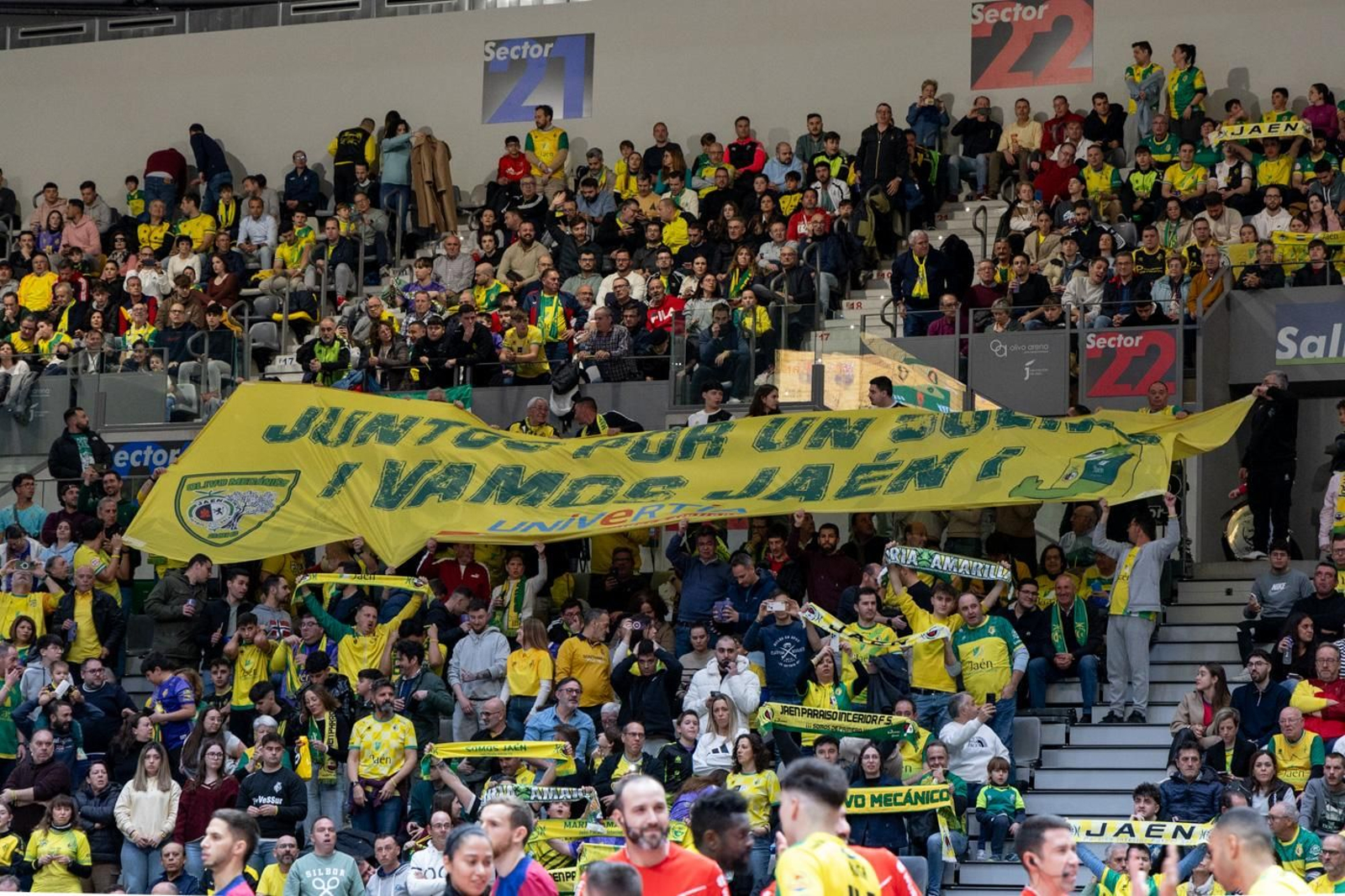 El éxtasis de la victoria copera del Jaén Paraíso Interior FS sobre el Barça, en imágenes