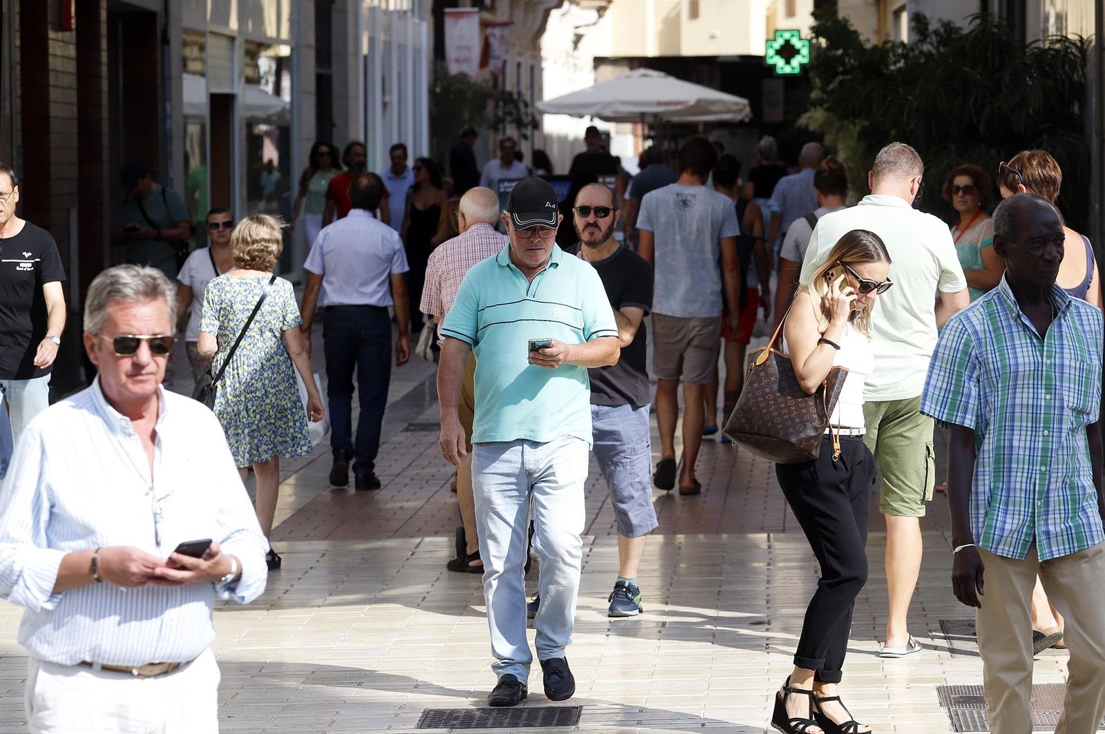 Ambiente en el centro de Huelva.