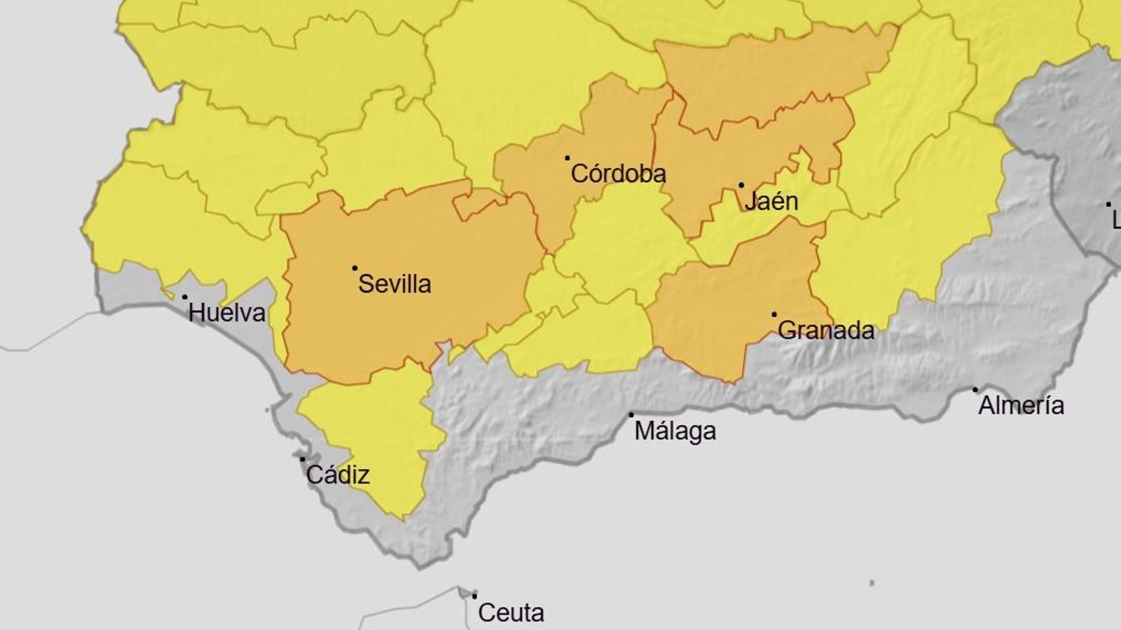 Mapa de alertas para el miércoles 16 de julio. Mapa de alertas para el miércoles 16 de julio.