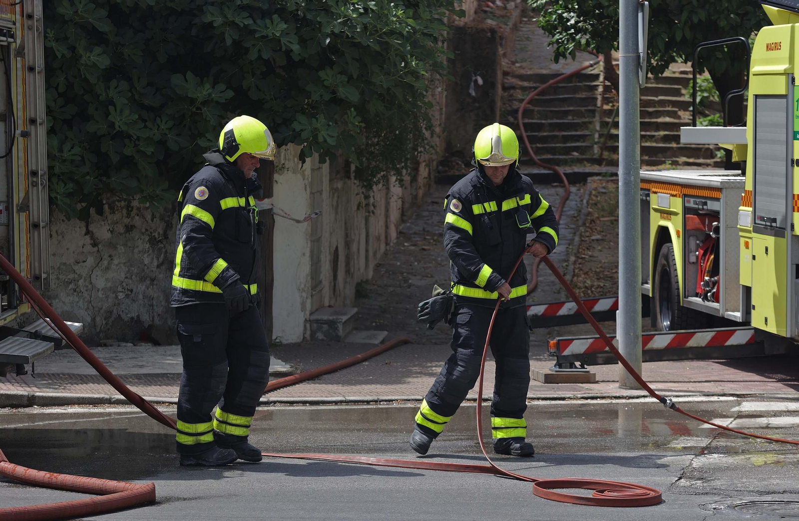 Fotos del incendio en el Patio de Soto en Algeciras Fotos del incendio del Patio de Soto en Algeciras