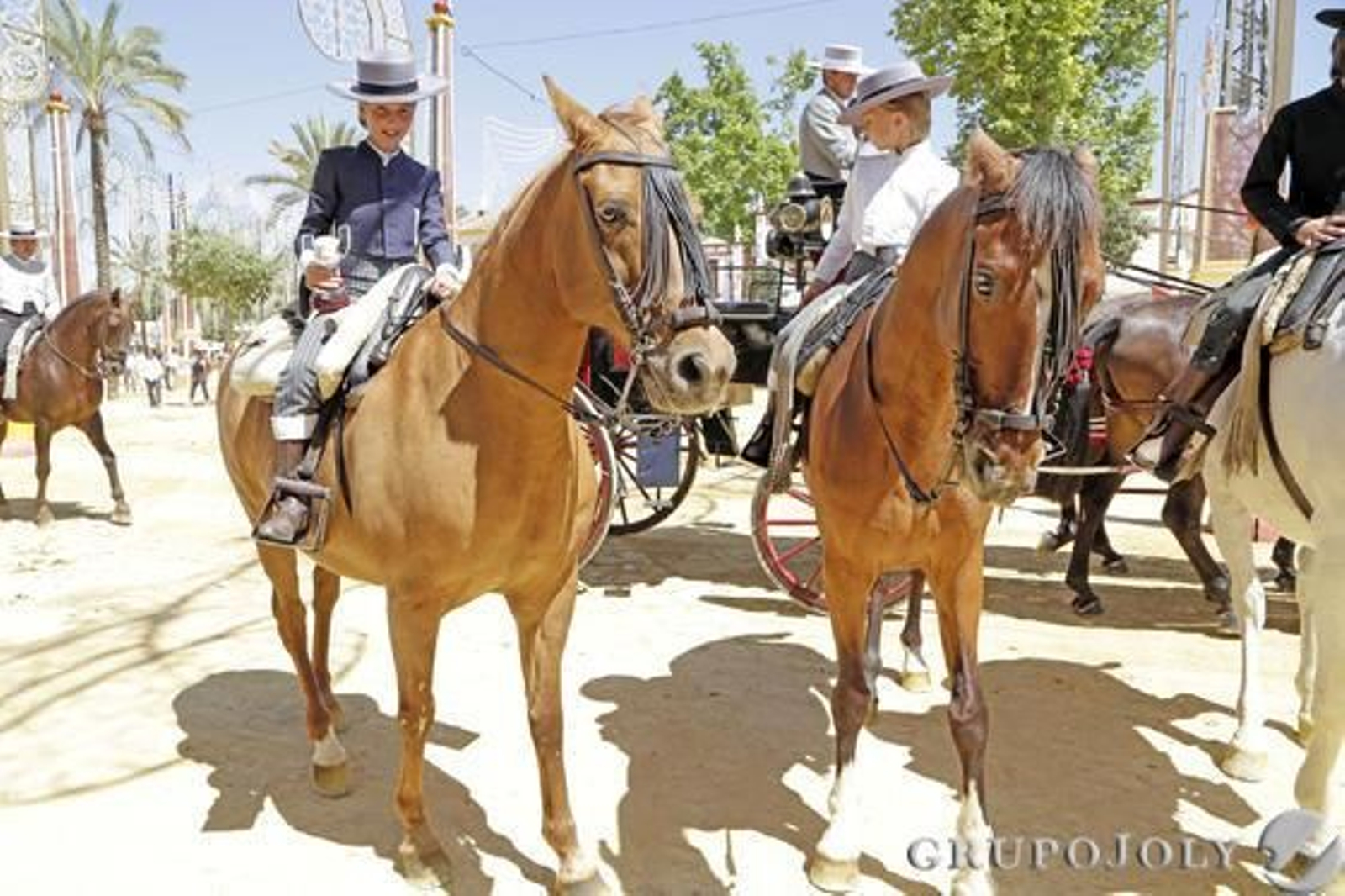 Algunos de los galardonados en las categorías de enganches, jinetes infantiles y amazonas, una categoría que está en auge desde hace años en Jerez.

Foto: Manuel Aranda