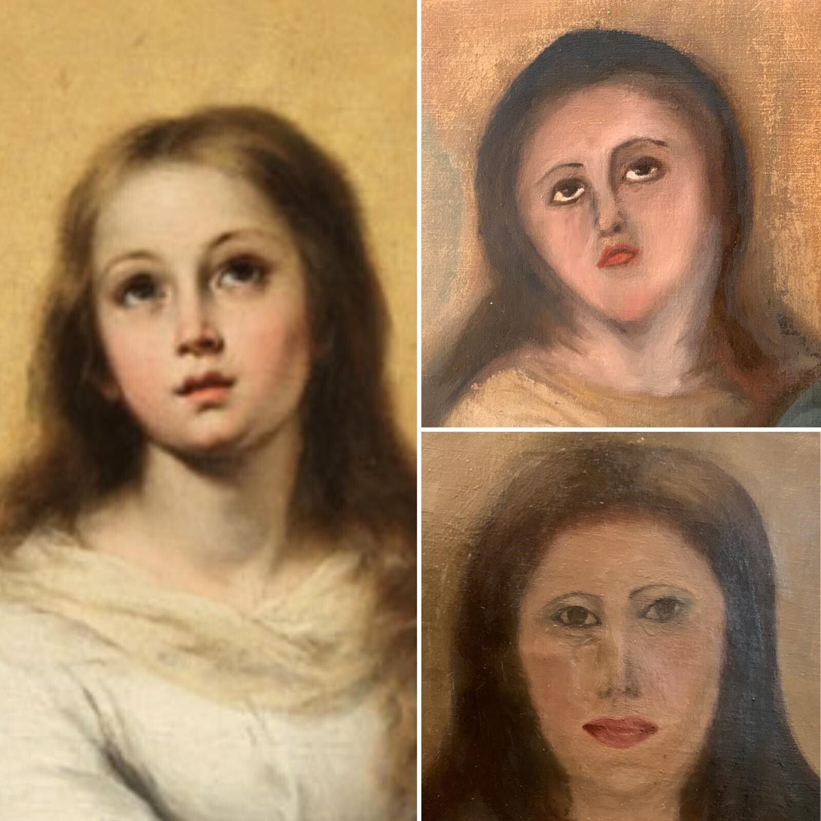 La desastrosa restauración de la copia de la Inmaculada de Murillo