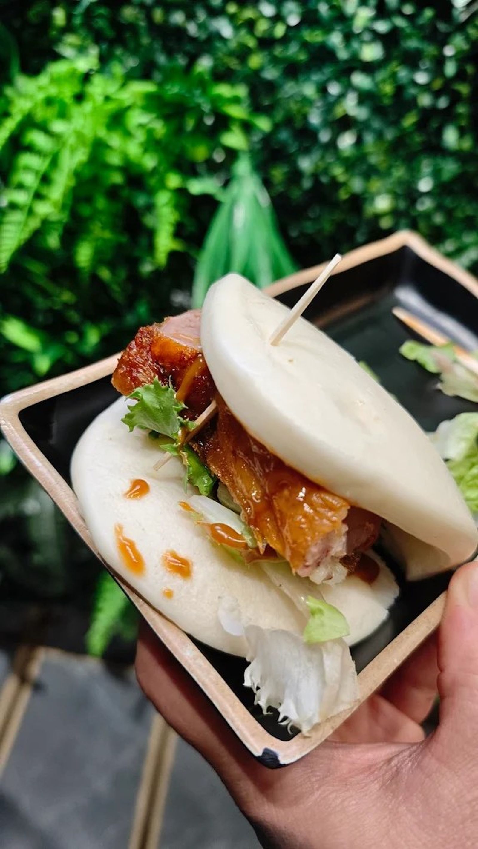 Pan Bao de Sushi Saki, restaurante japonés, en Jerez.