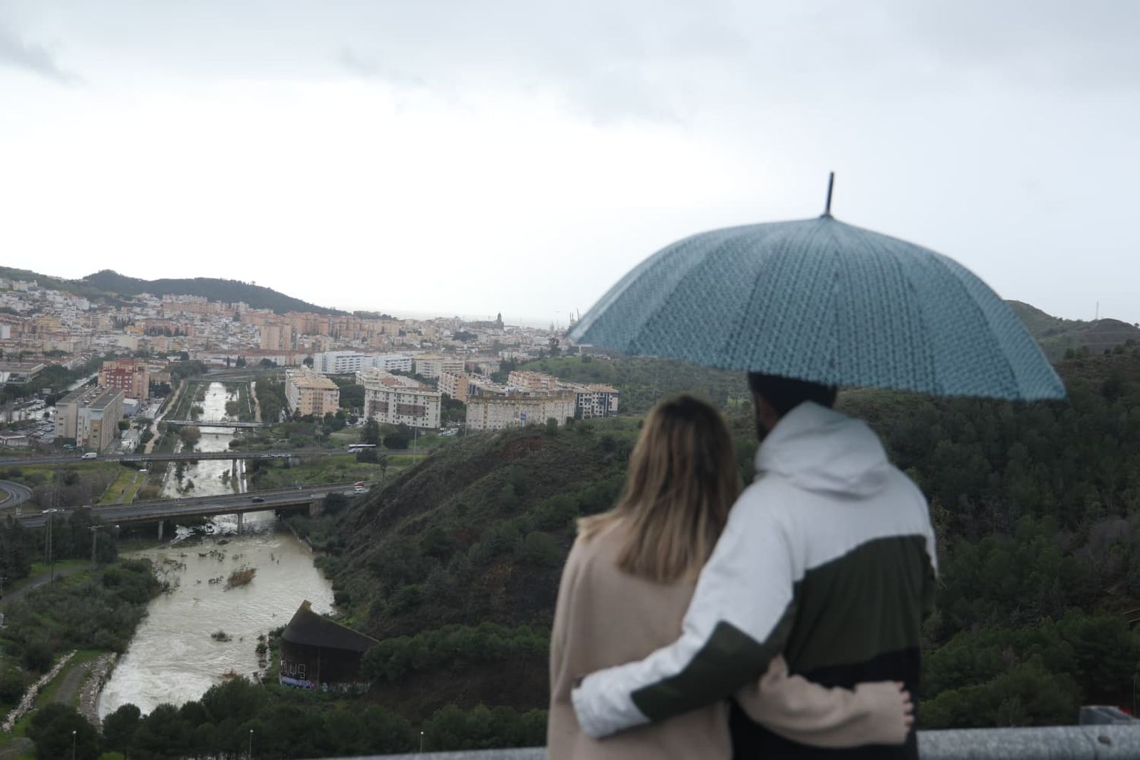 Málaga capital este jueves tras el paso de la borrasca Leonardo.