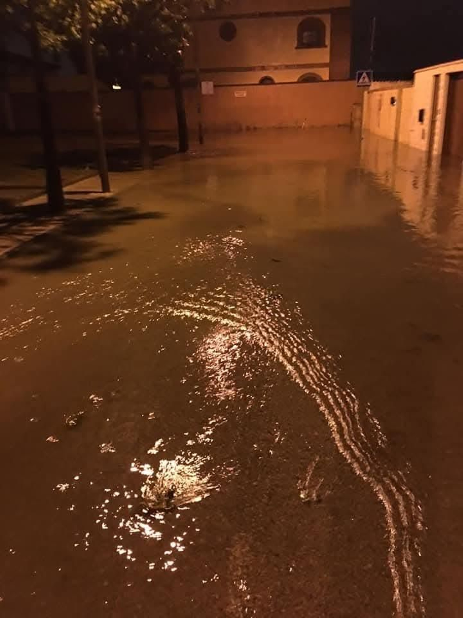 Otra imagen de una inundación en la zona.