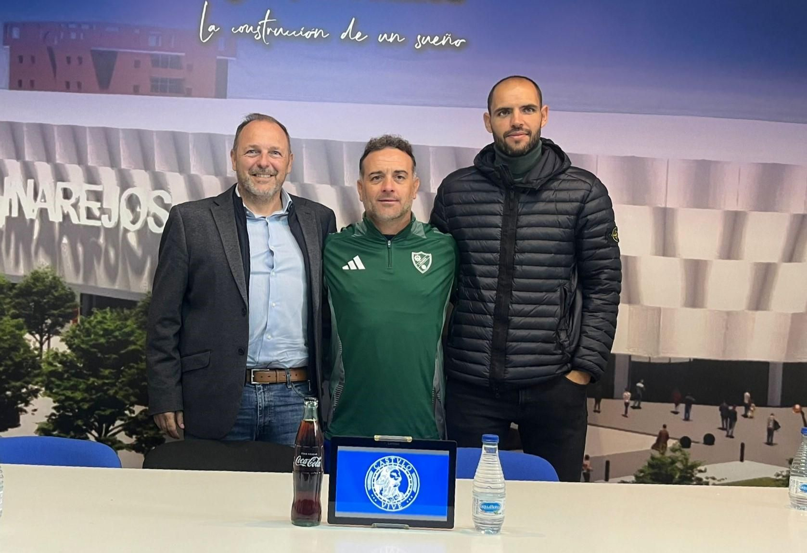 Cristian Sanz, junto a Luis Vera, en la presentación de Pedro Díaz el pasado mes de enero.