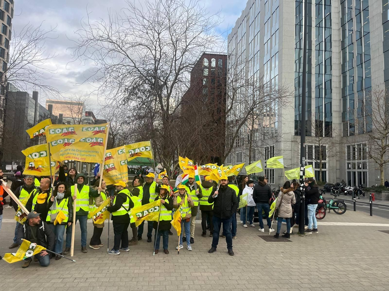 Los agricultores protestan en Bruselas