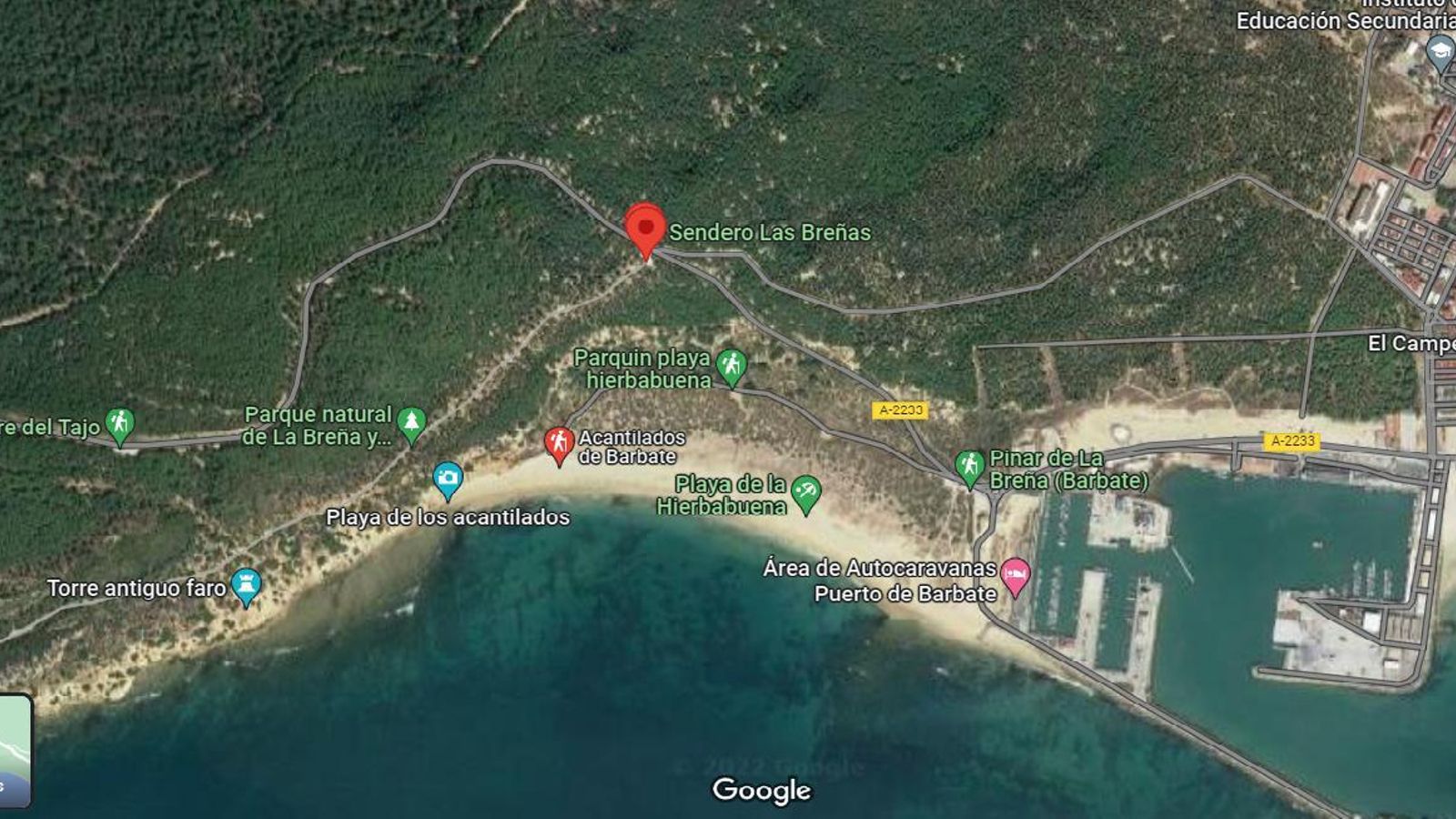 Mapa ruta de Barbate Mapa ruta de Barbate