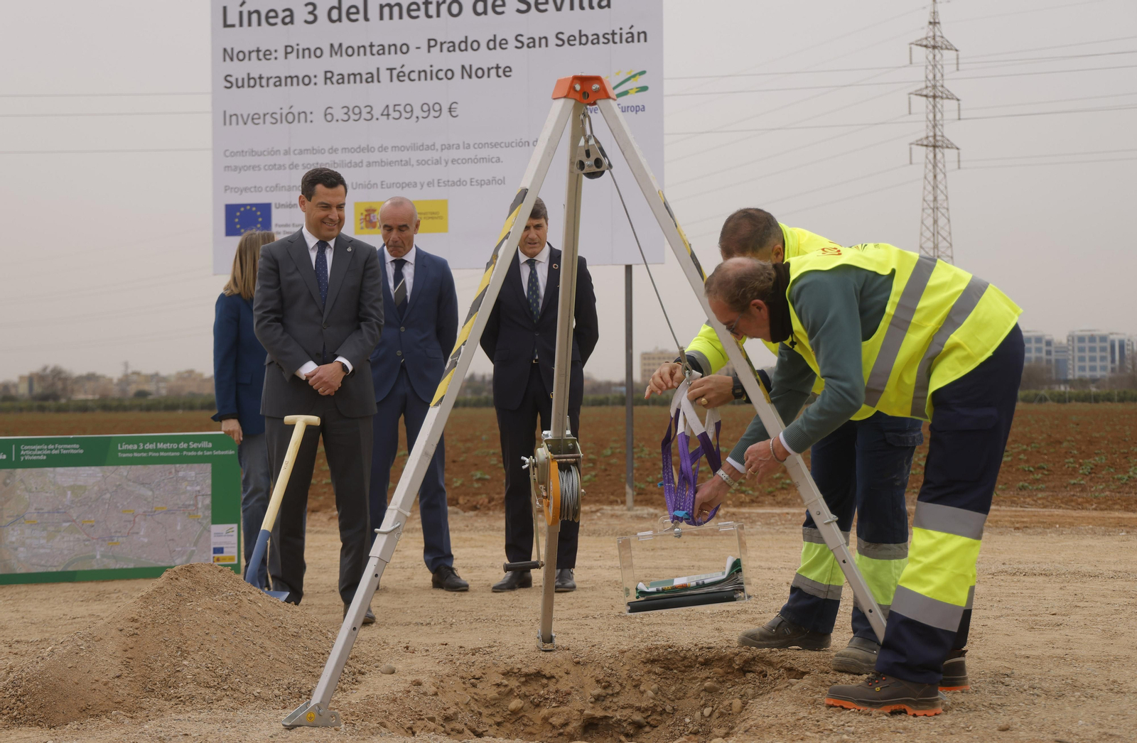 Primera piedra de la línea 3 del Metro de Sevilla, todas las imágenes