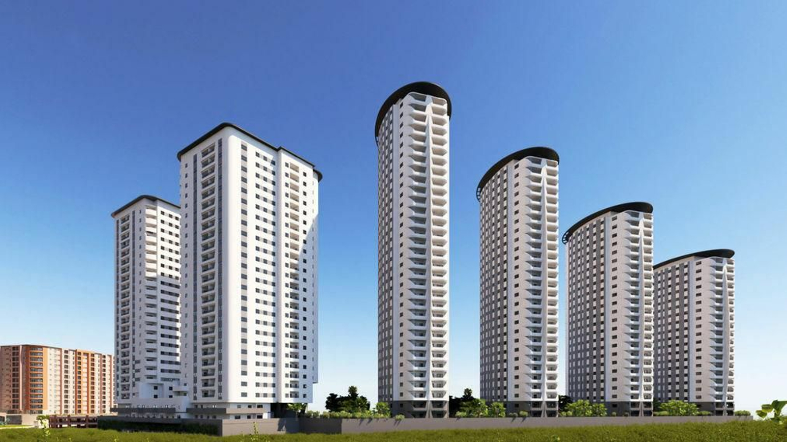 Recreación virtual de las torres de viviendas