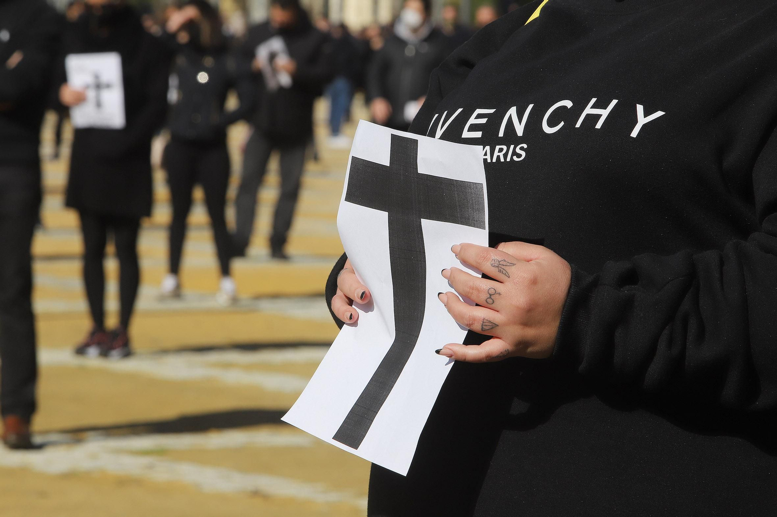 Contentración de los autónomos en el González Hontoria.