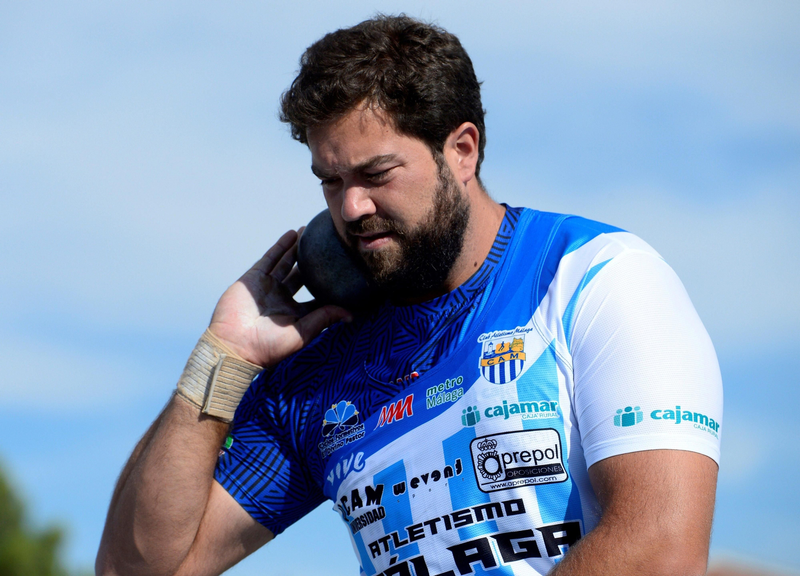 Borja Vivas, en uno de los lanzamientos en Getafe.