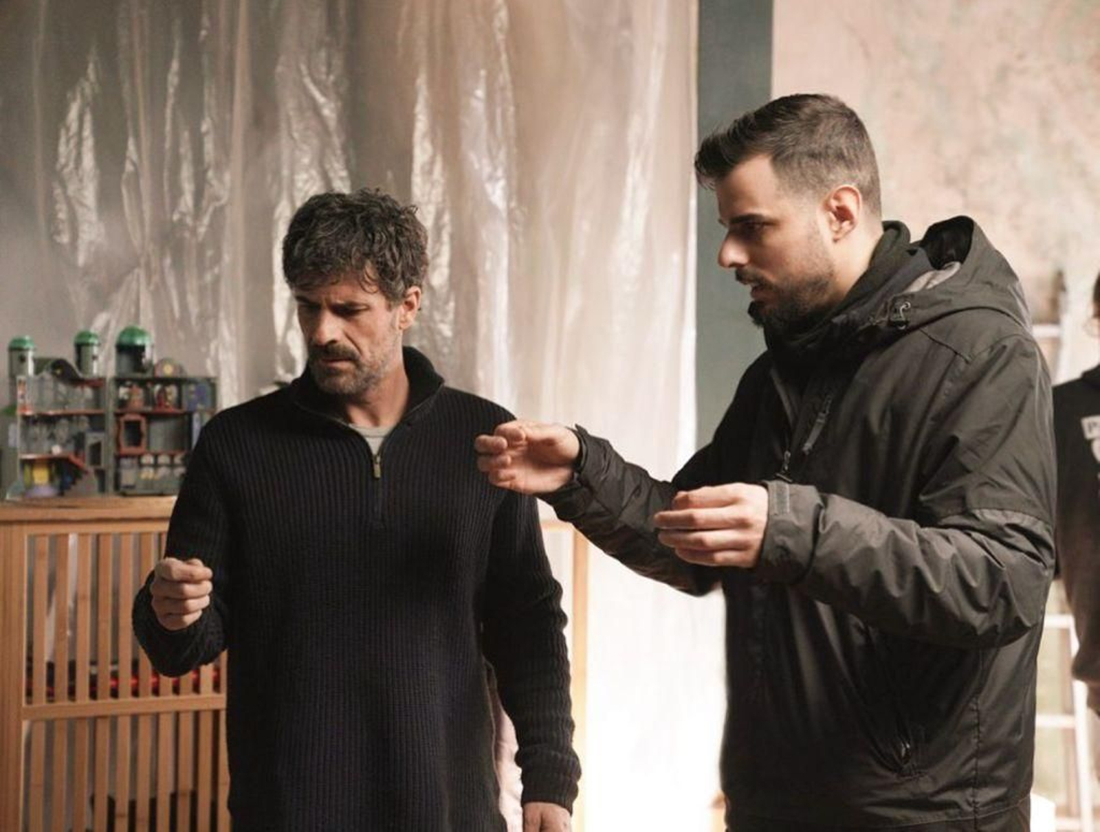 Ángel Gómez Hernández, junto al actor Rodolfo Sancho.