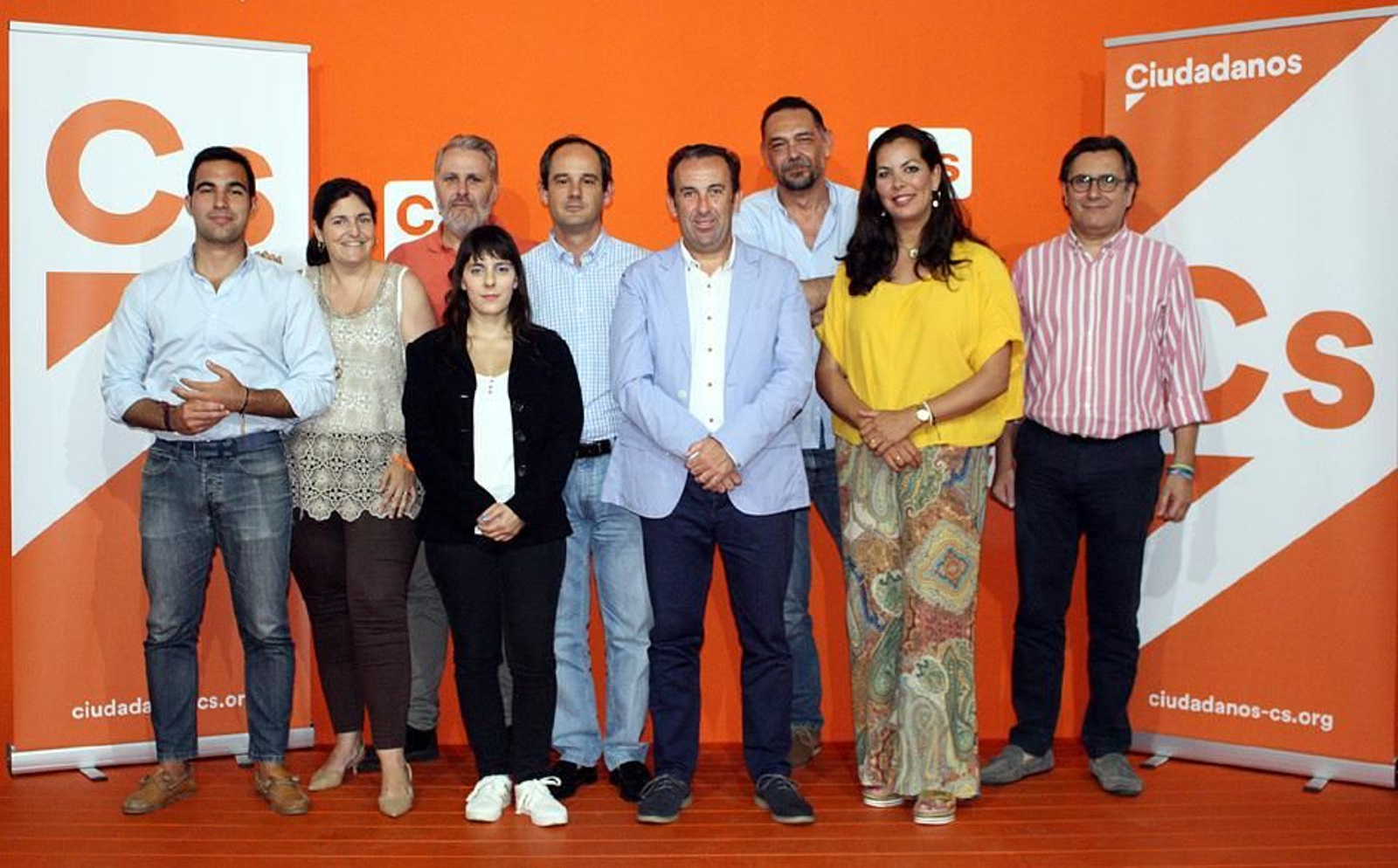 La junta directiva de Ciudadanos en Huelva elegida el pasado mes de mayo de 2017.
