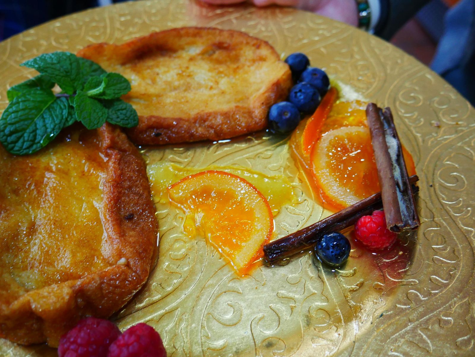 Detalle de las torrijas ganadoras.