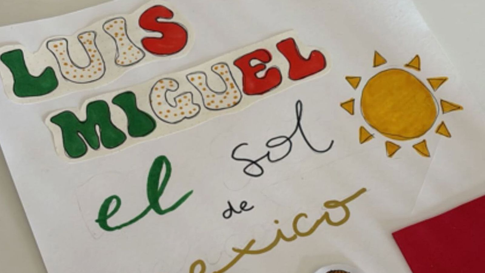 Pancarta de Marisa, una fan de 10 años