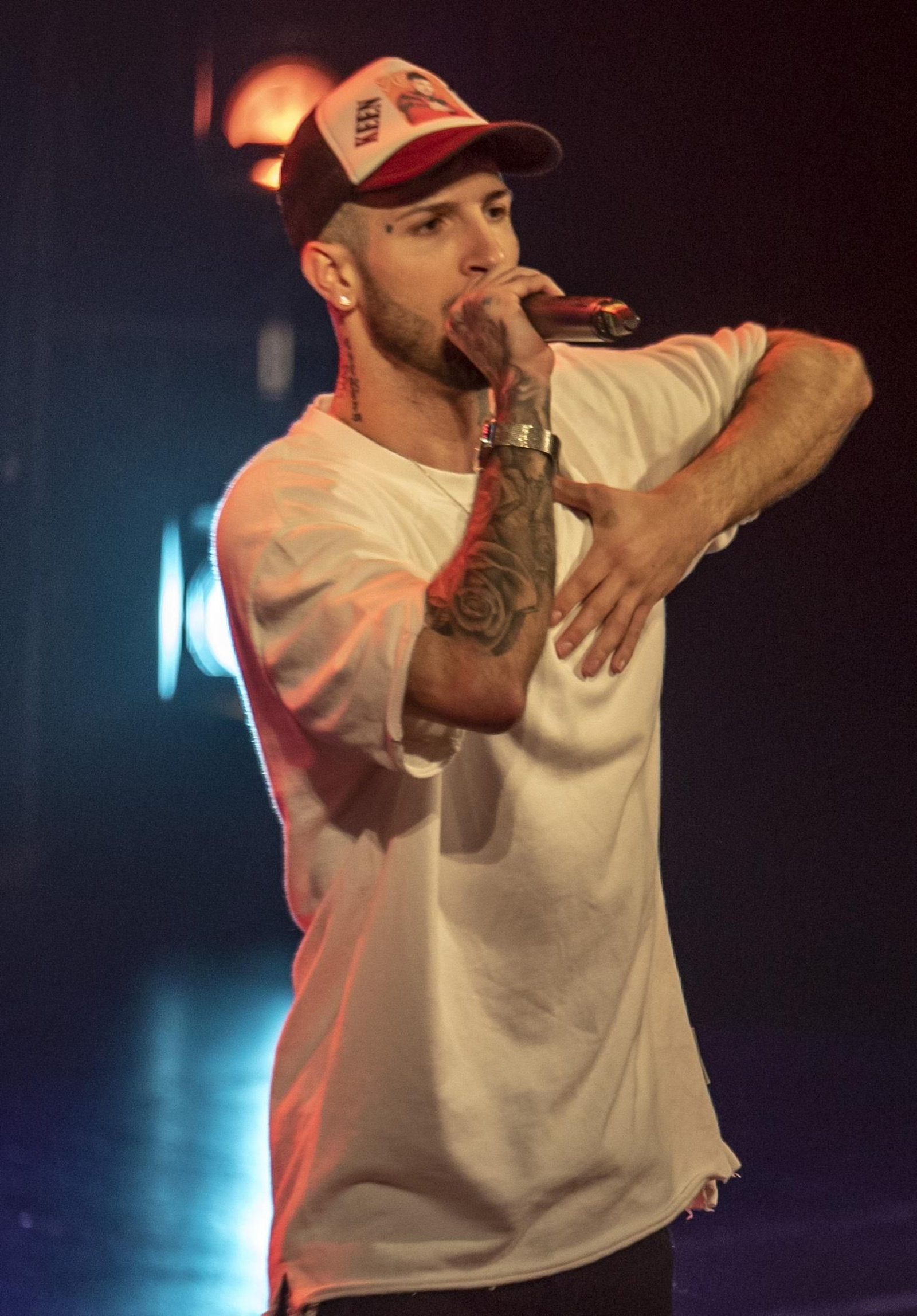 Durante una actuación en Almería