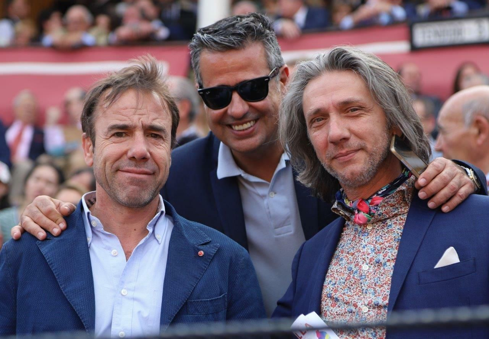 El torero Emilio Silvera, el empresario Víctor Pérez y el torero Jesús de Fariña