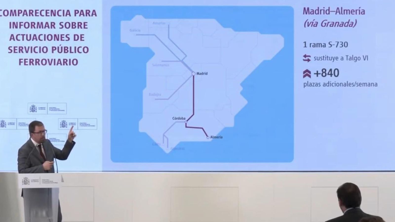 El presidente de Renfe explicó los detalles del nuevo servicio en Almería