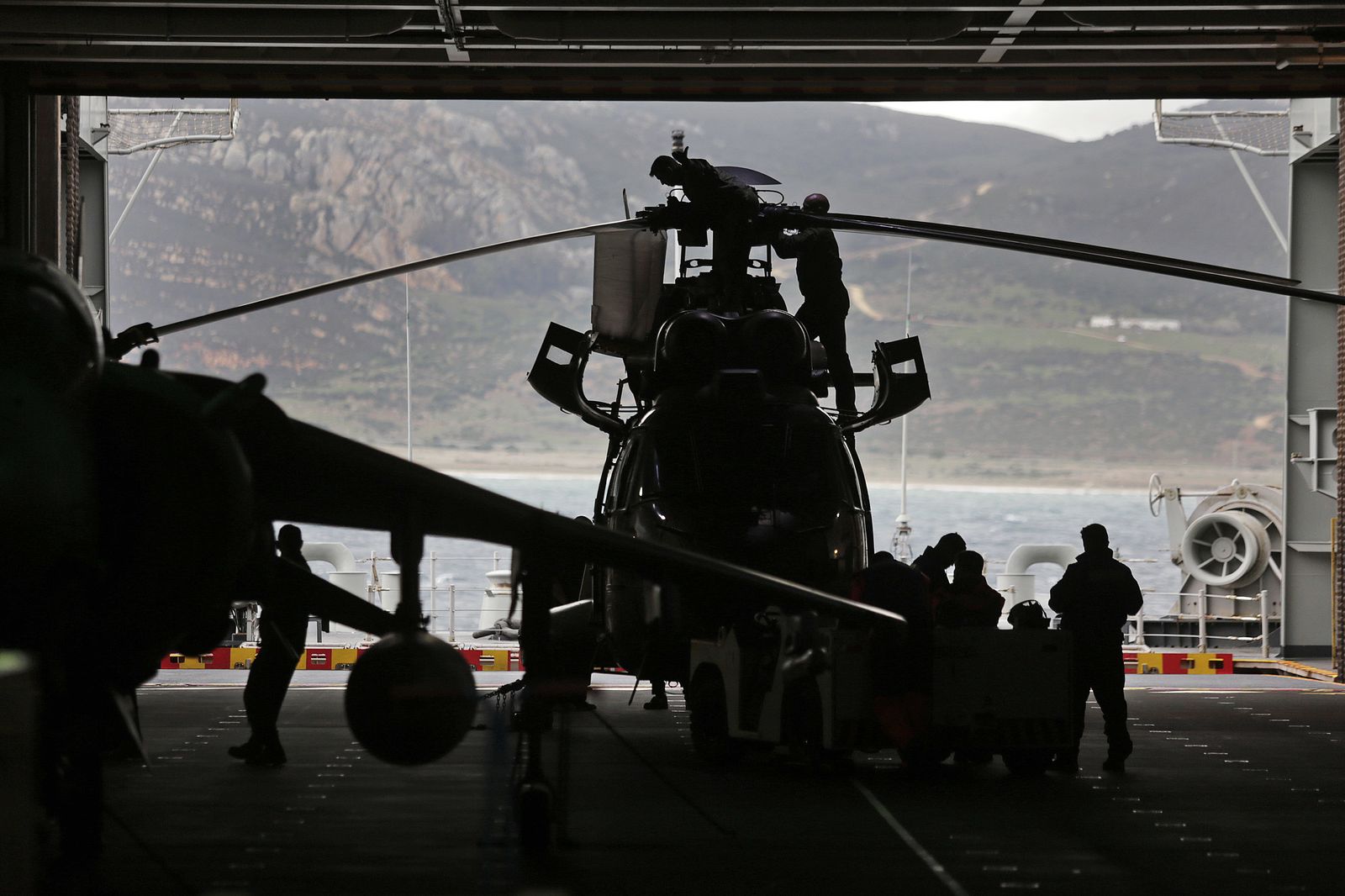 Maniobras Gruflex 61 de la Armada en el Retín