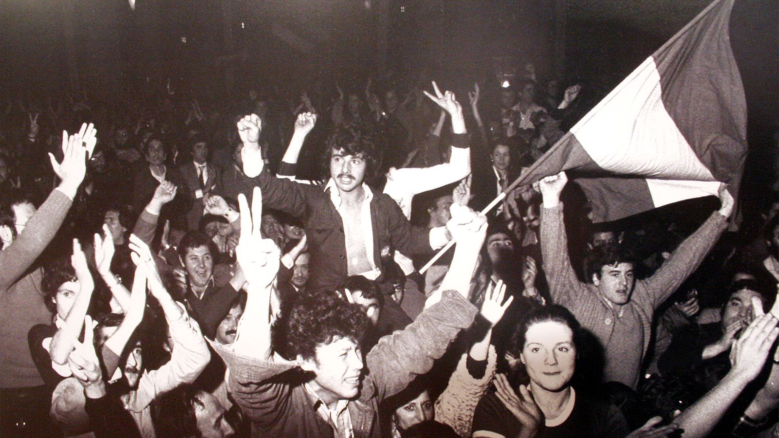Celebración del sí en el referéndum de 1980.