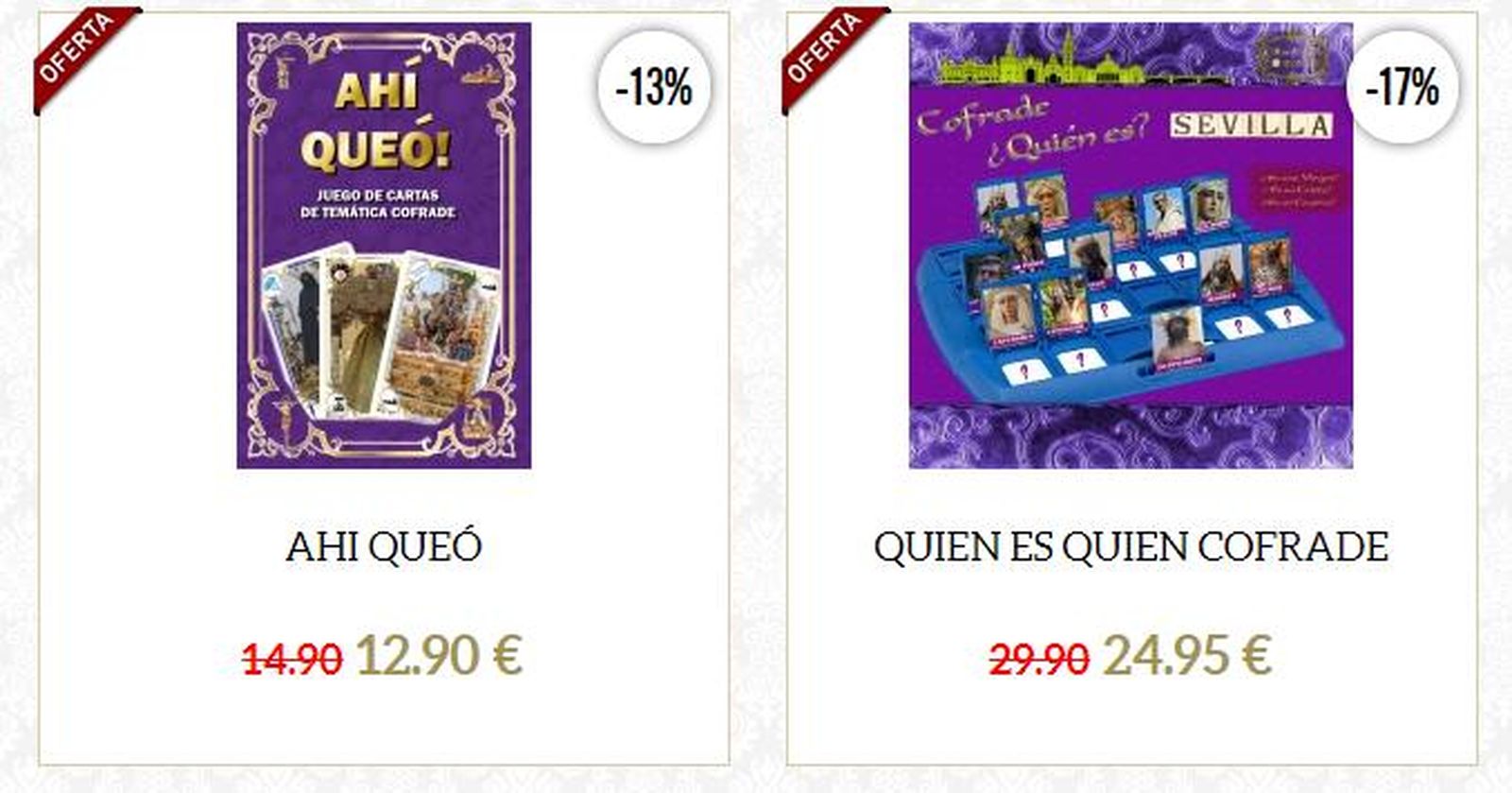 Juegos Cofrades de la web Arte Cañete