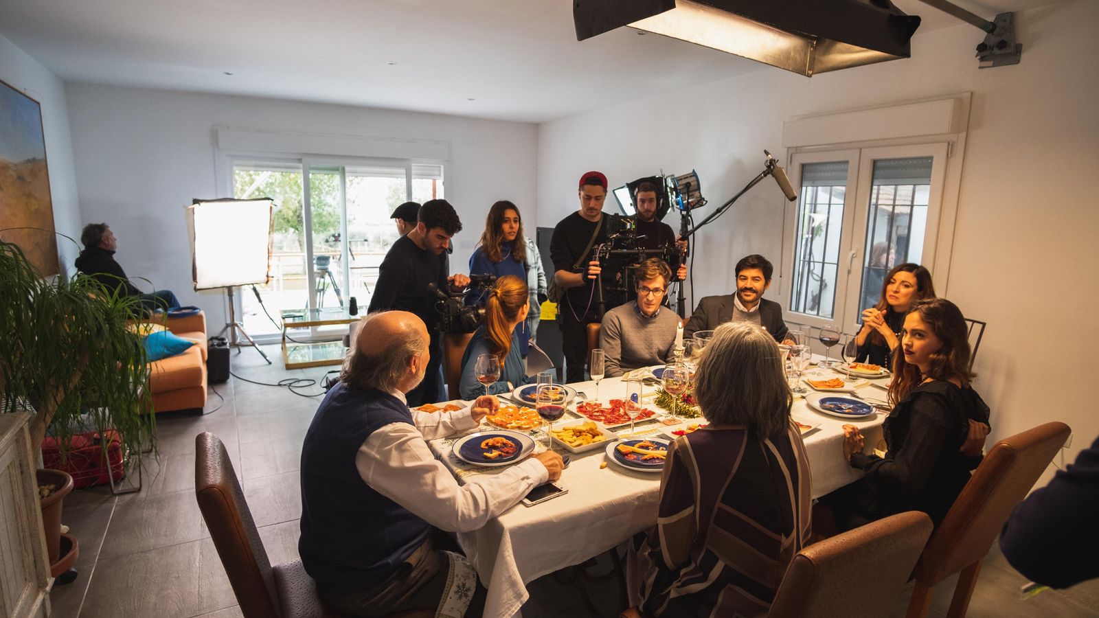 La grabación del anuncio.