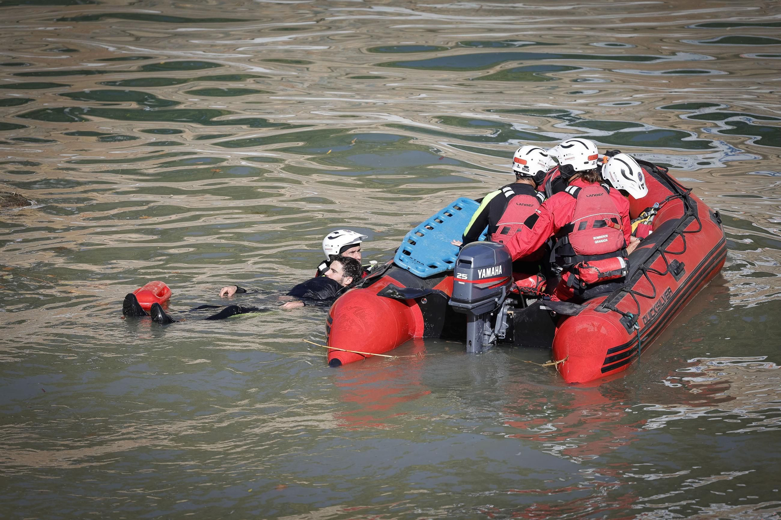 El simulacro ante una inundación en Granada, en imágenes