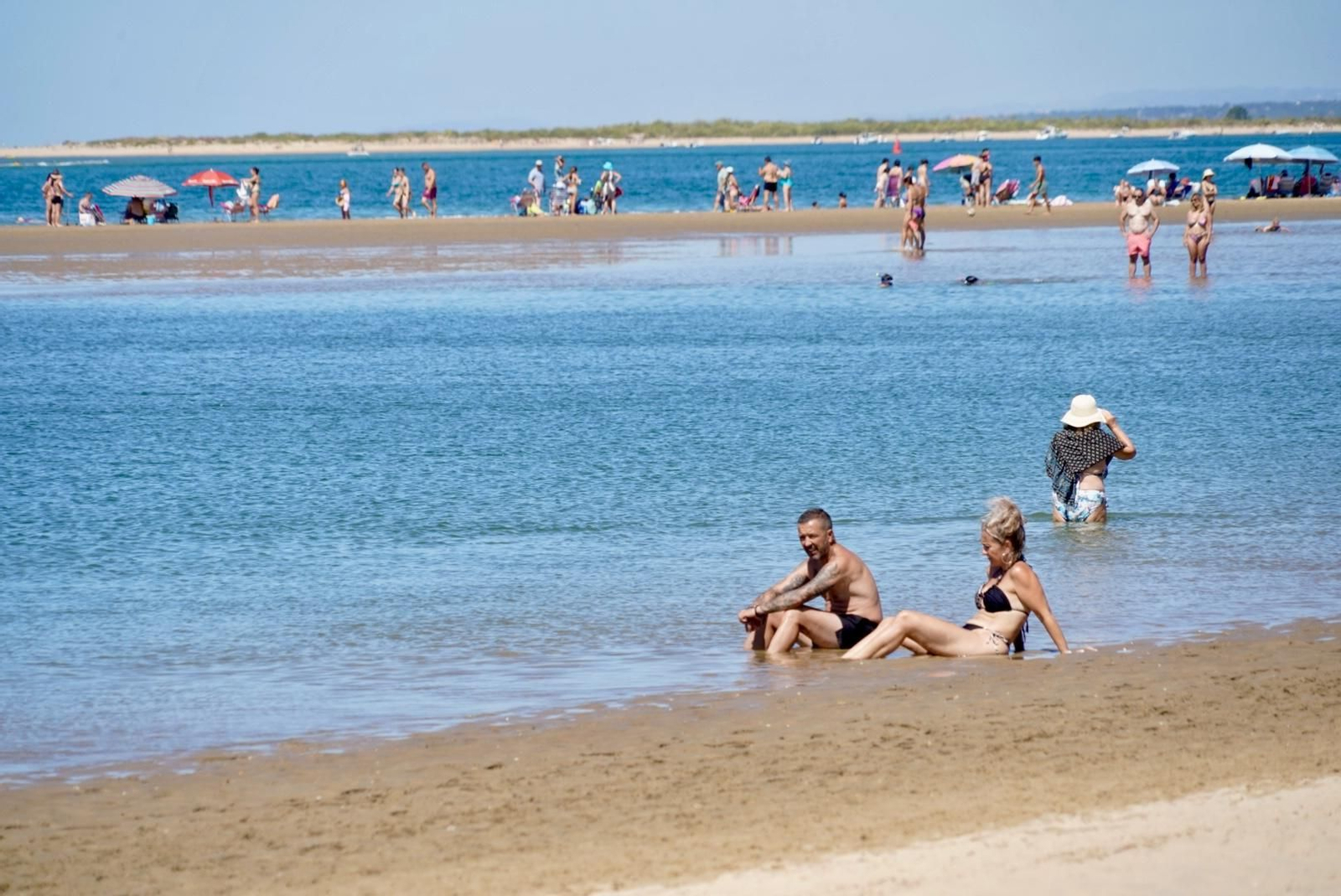 La mañana del sábado en la nueva playa de El Portil