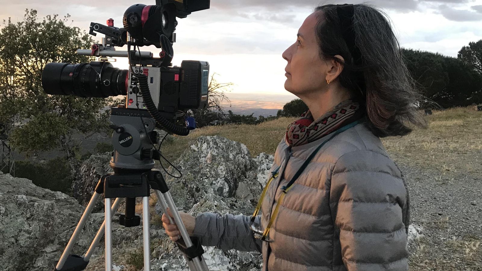 Arantxa Aguirre (Madrid, 1965) durante el rodaje.
