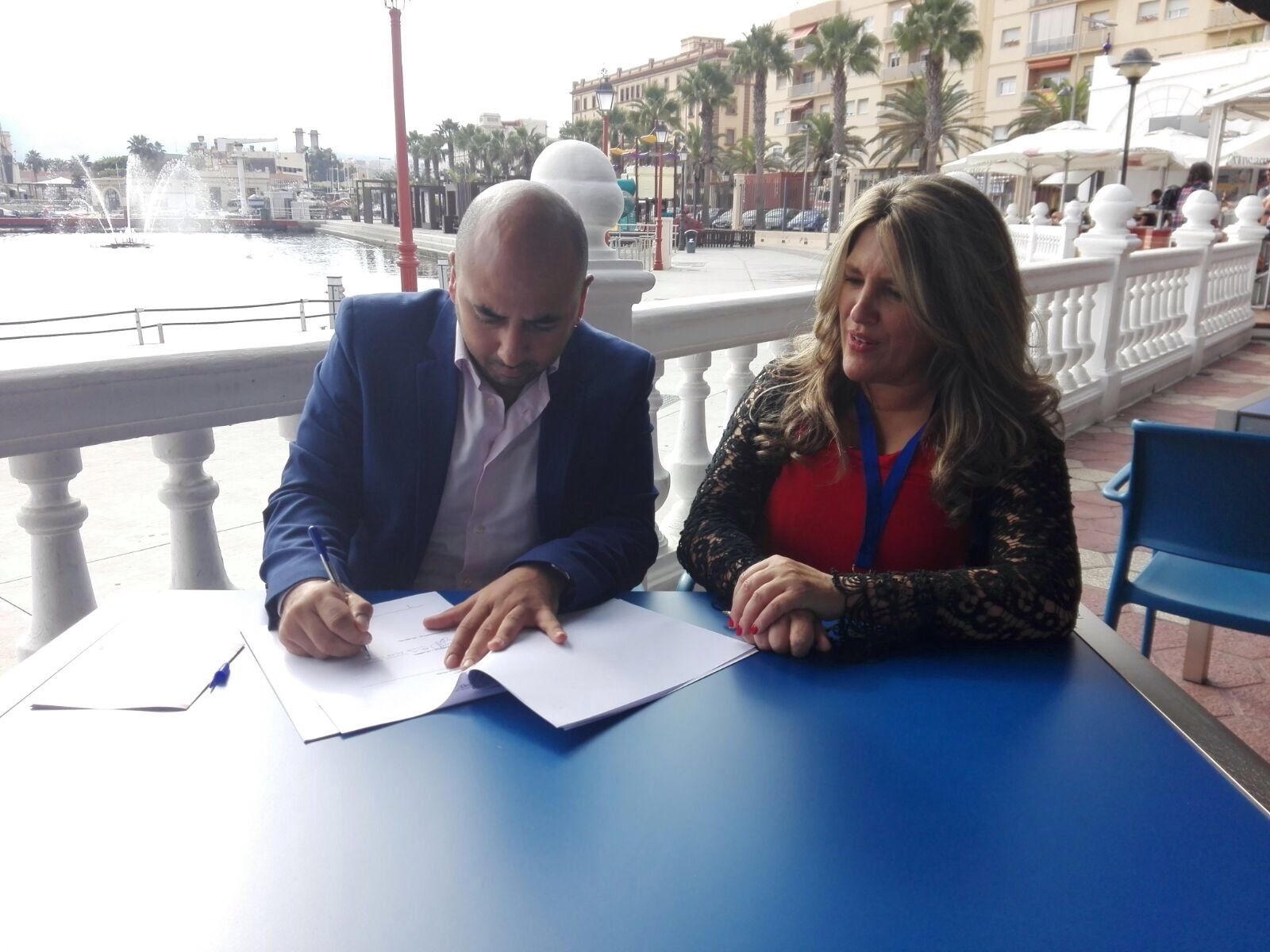 El delegado de Fomento, Adrián Sánchez, en uno de los actos de este fórum.