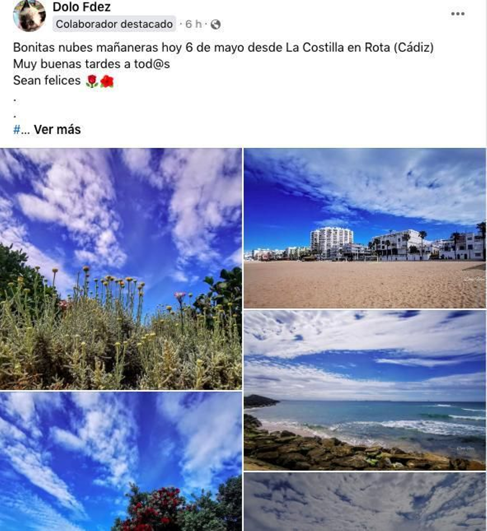Publicación del grupo 'Rota... Un paraíso'.