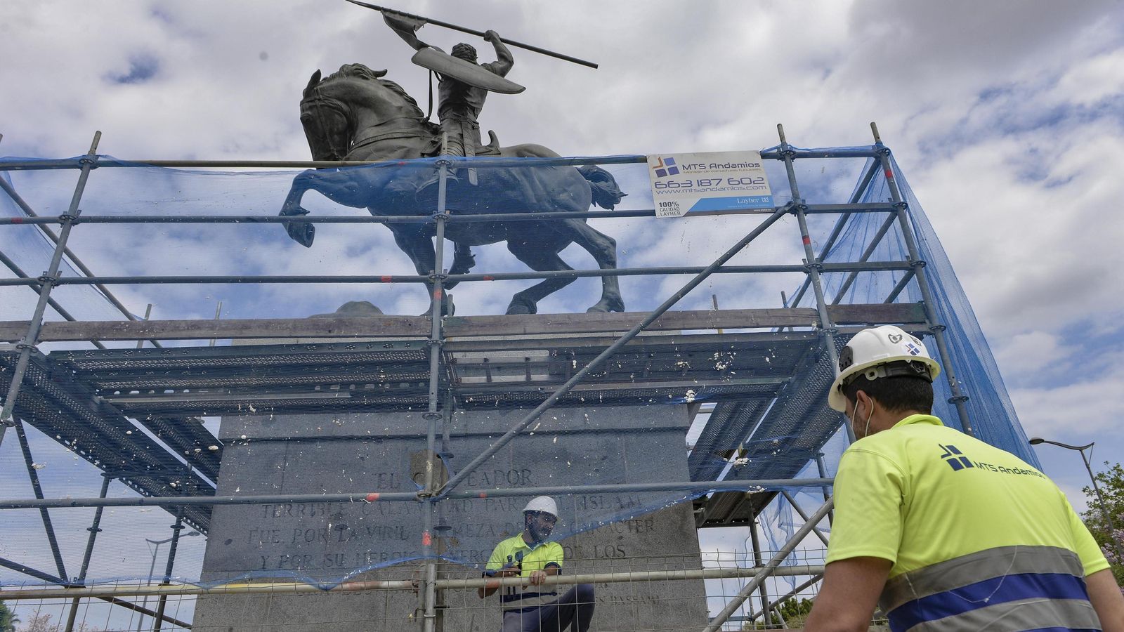 La escultura de El Cid.