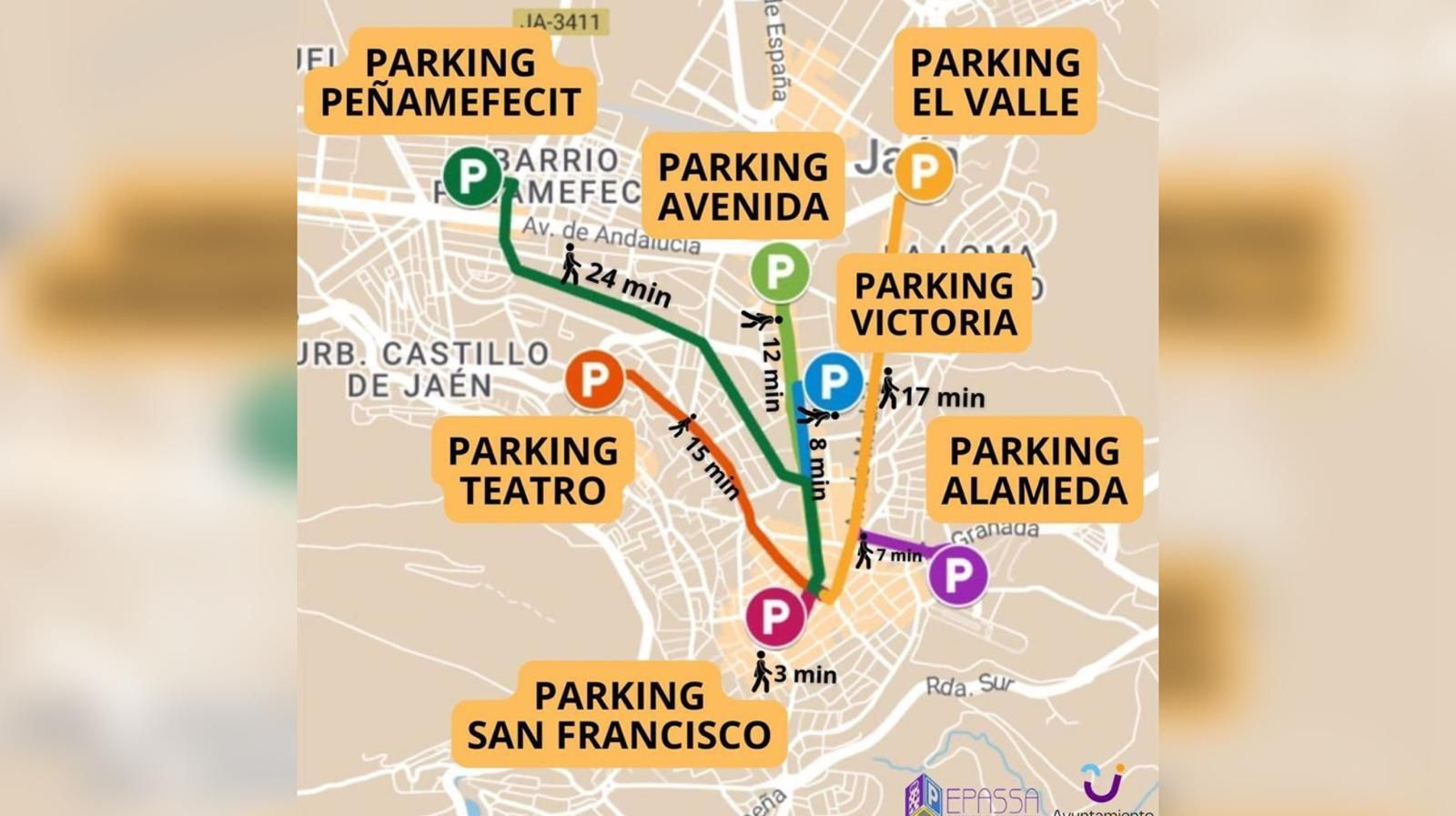 Estos son los aparcamientos públicos disponibles en Jaén para Semana Santa.