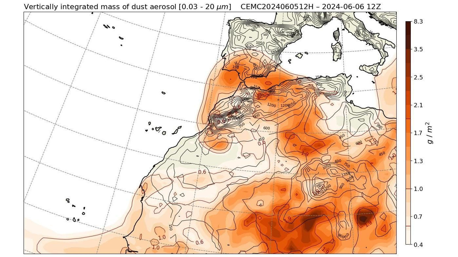 La calima comienza a llegar al Campo de Gibraltar este jueves junto con algo de nubosidad media-alta.