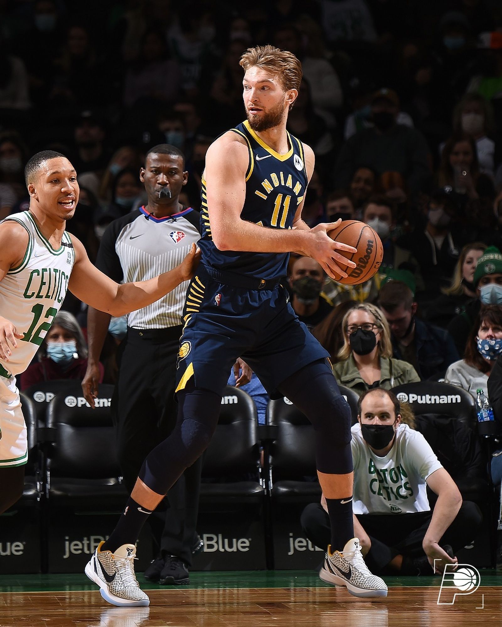 Domas Sabonis, con los Pacers ante Boston.