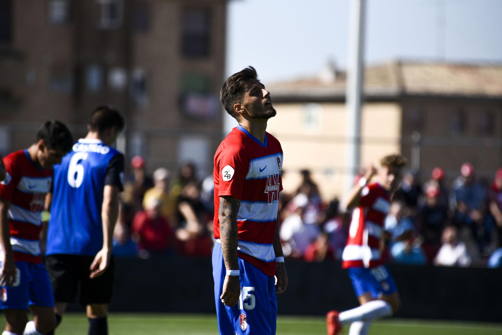 Rui Pedro se lamenta en un encuentro en la Ciudad Deportiva