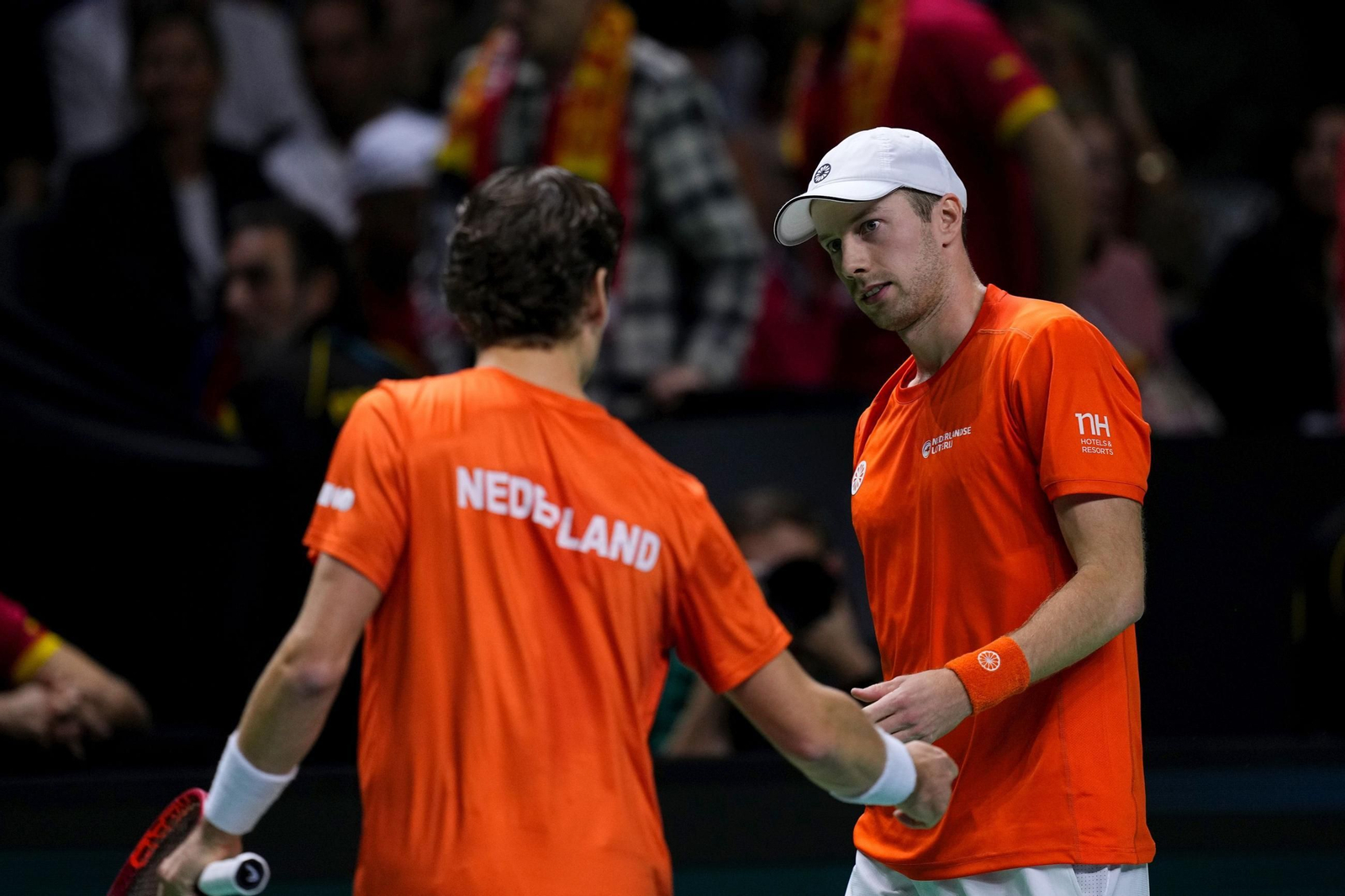 Las fotos de la derrota de España en el dobles ante Países Bajos