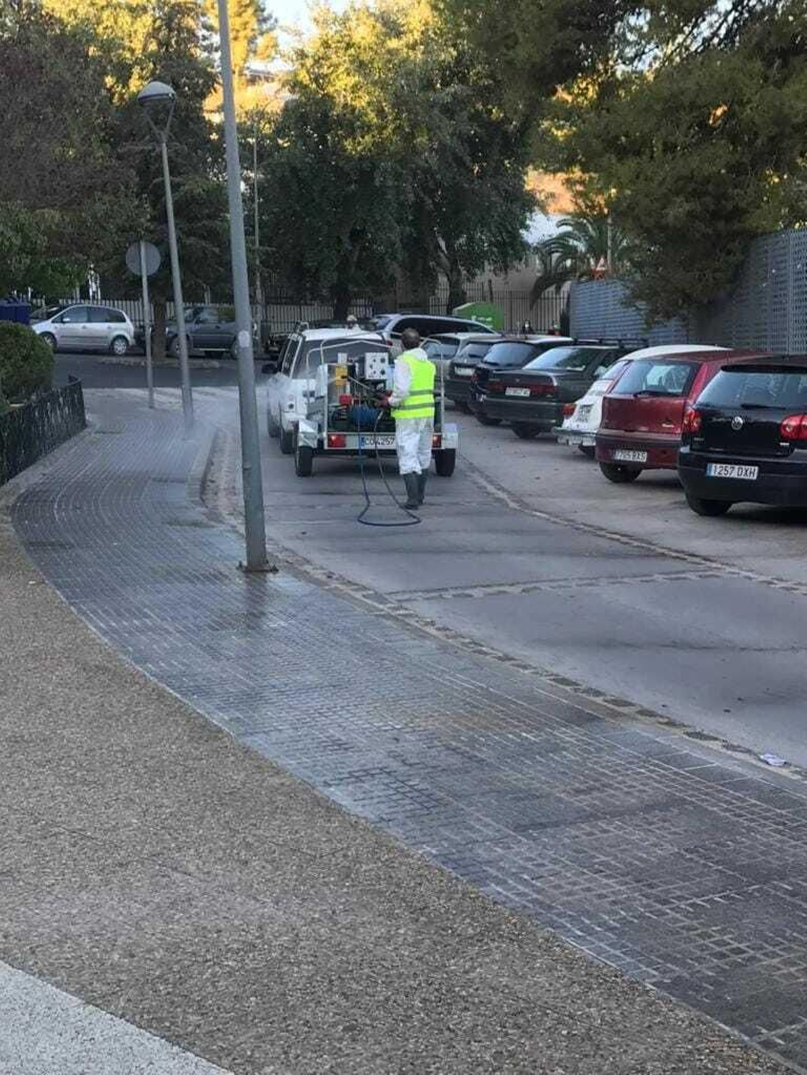 Labores de desinfección en Priego de Córdoba. Labores de desinfección en Priego de Córdoba.