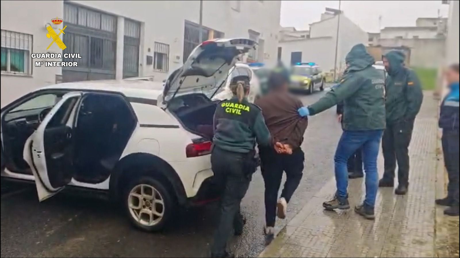 Detención dle presunto autos de los delitos con violencia en el Condado de Huelva.