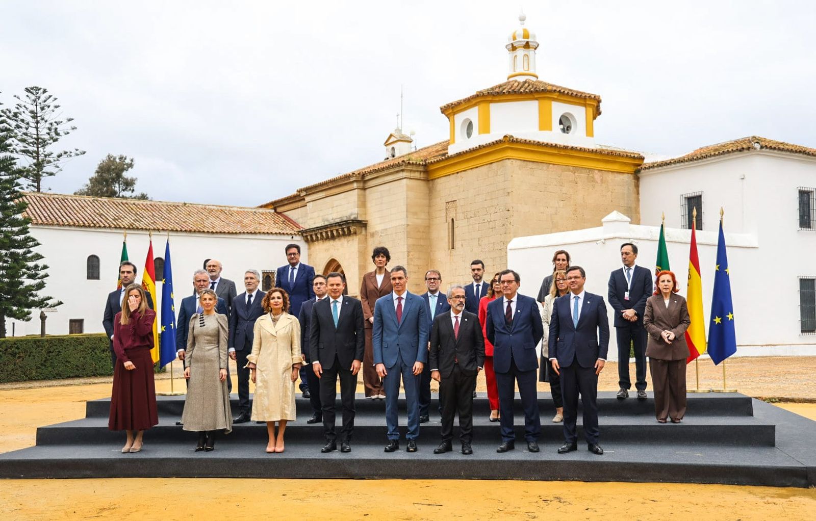 Dirigentes políticos en la XXXVI Cumbre Hispano-Portuguesa celebrada en La Rábida.