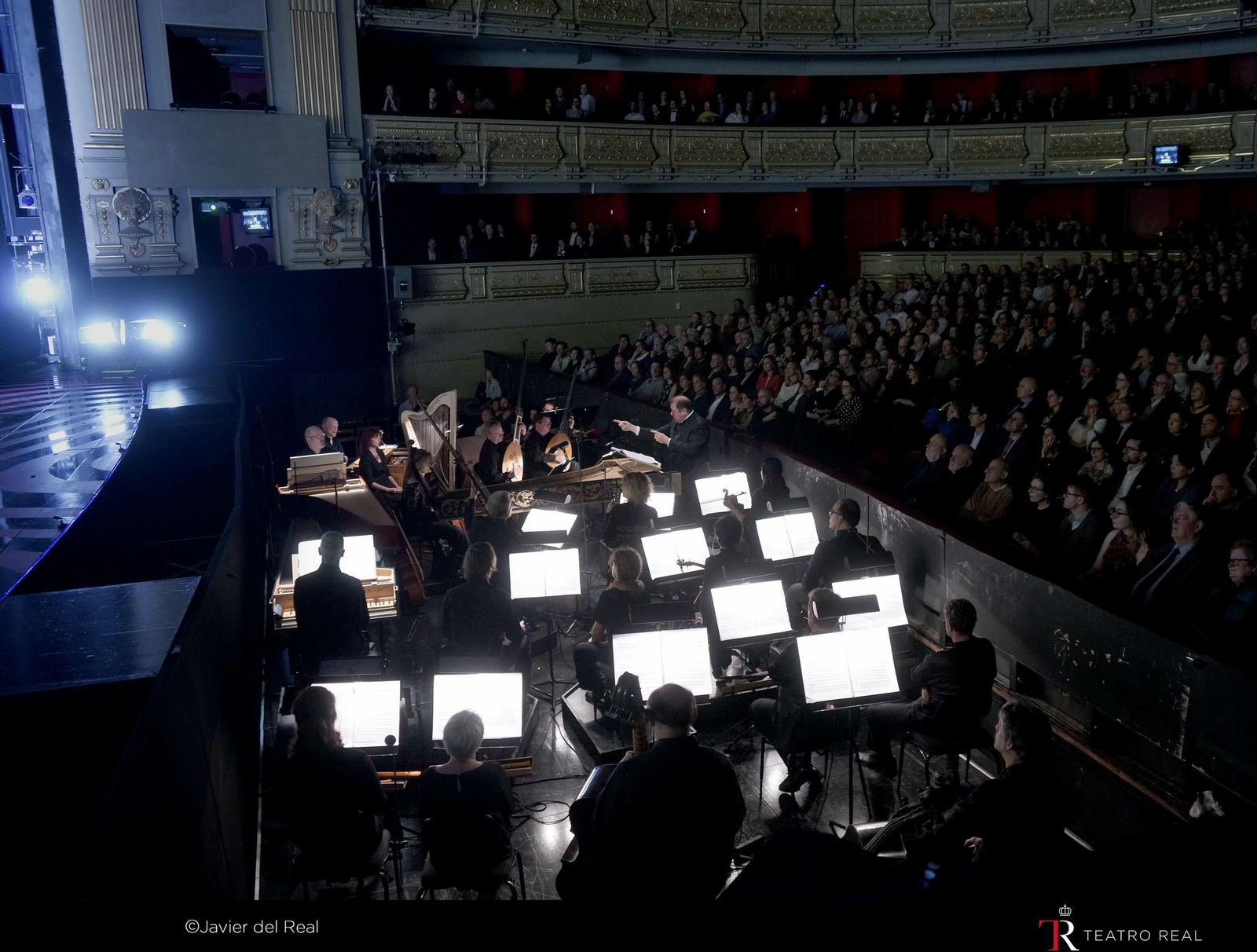 La OBS el mes pasado en el foso del Teatro Real en 'La Calisto' de Cavalli.
