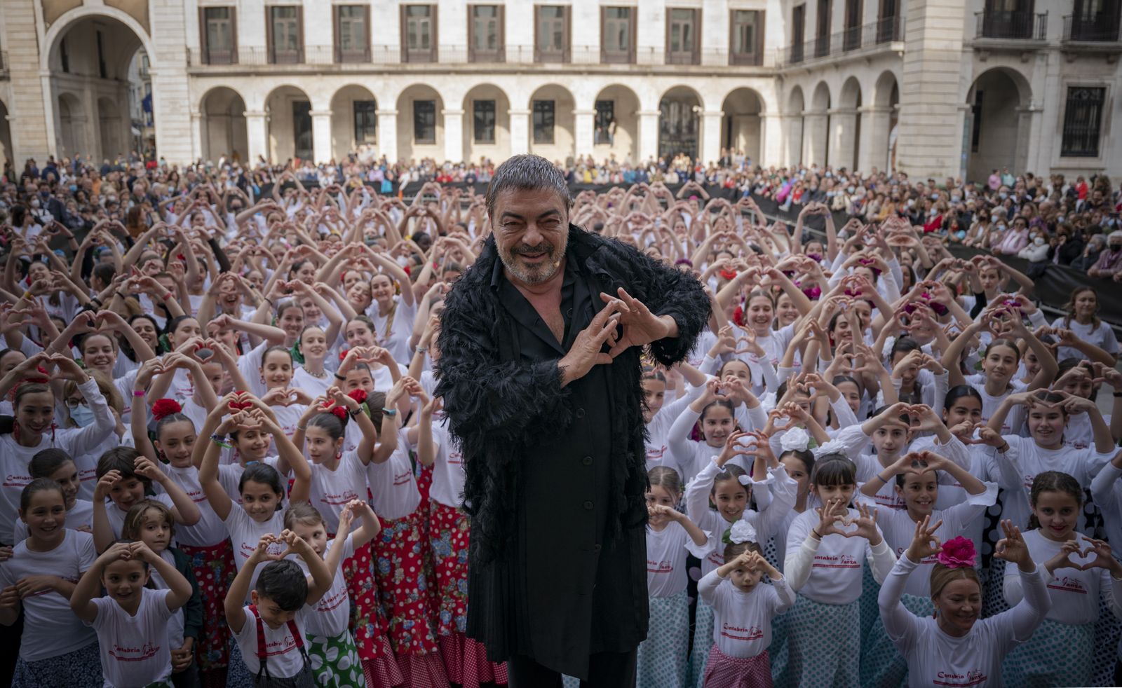 Antonio Canales durante un instante del flashmob