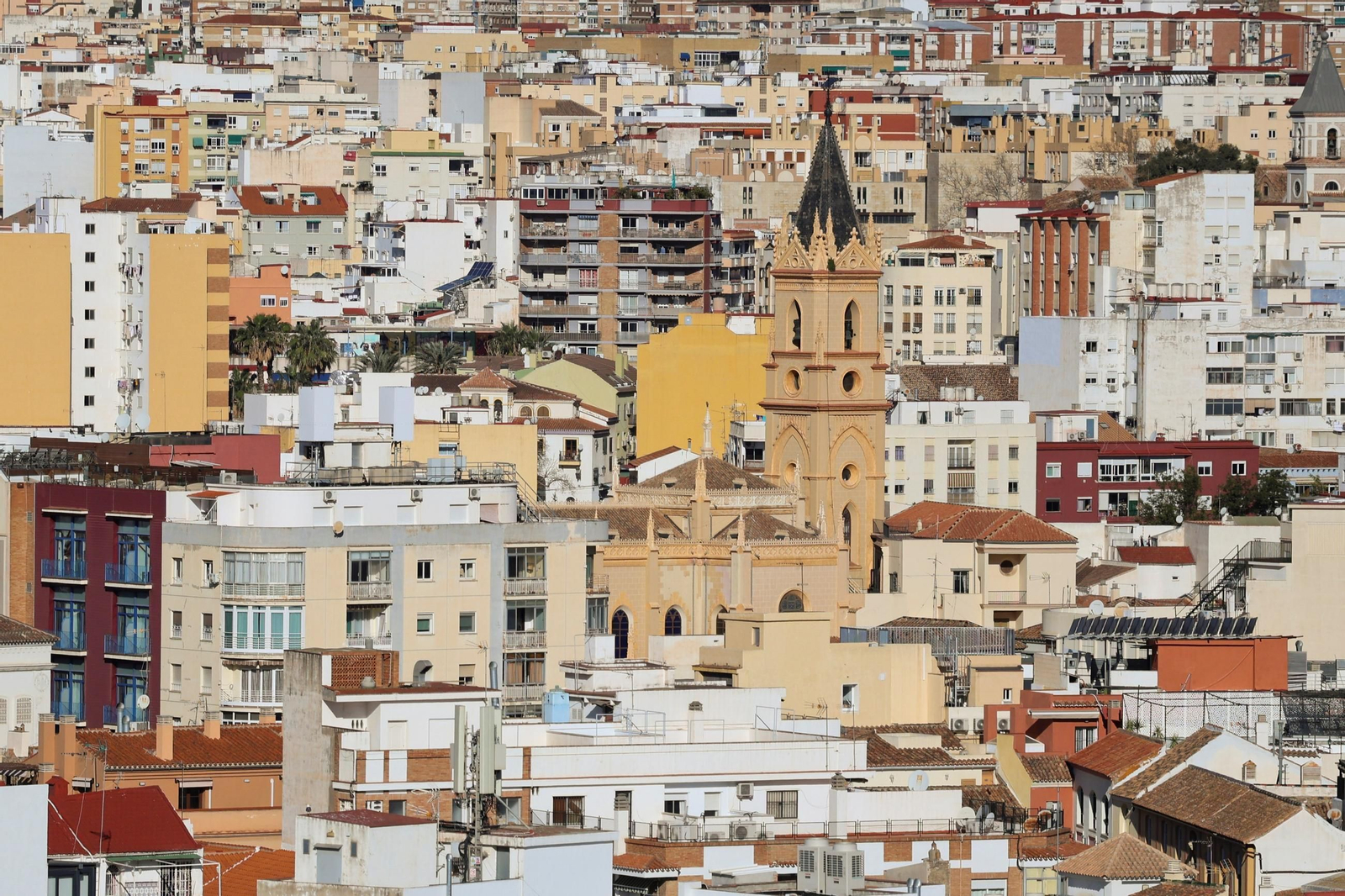 Vista panorámica de la capital malagueña