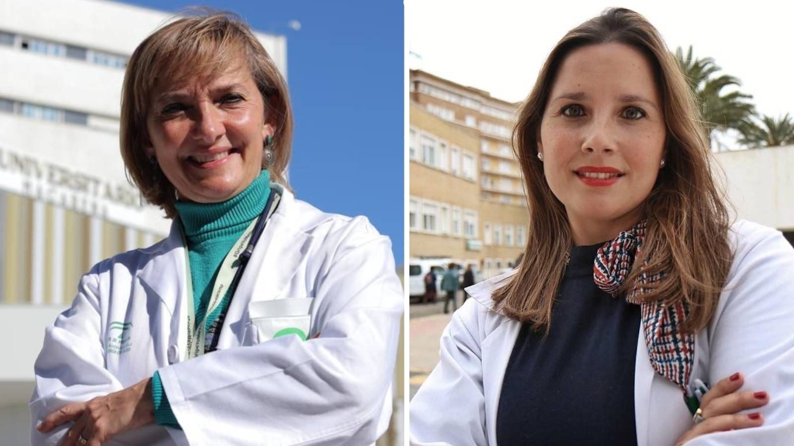 La presidenta y vicepresidenta del comité organizador del congreso, las enfermeras María Dolores García Perea y María Sánchez.