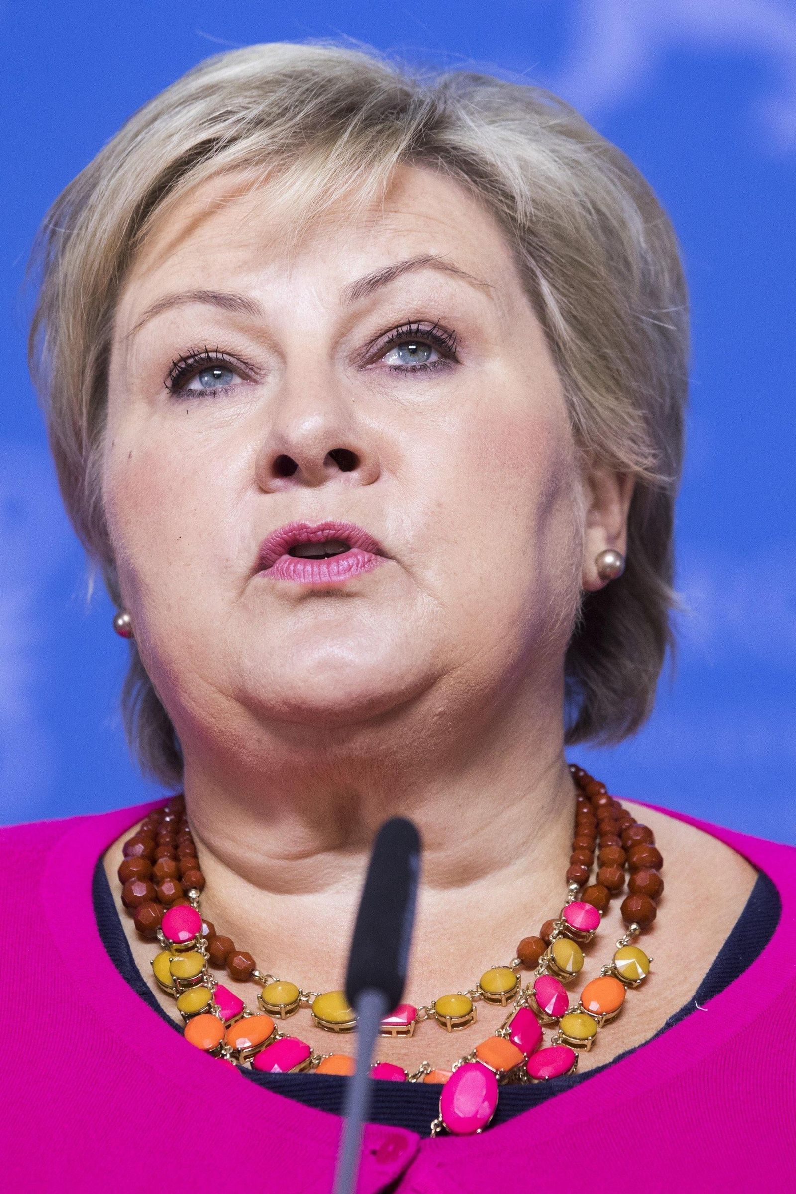 Erna Solberg.